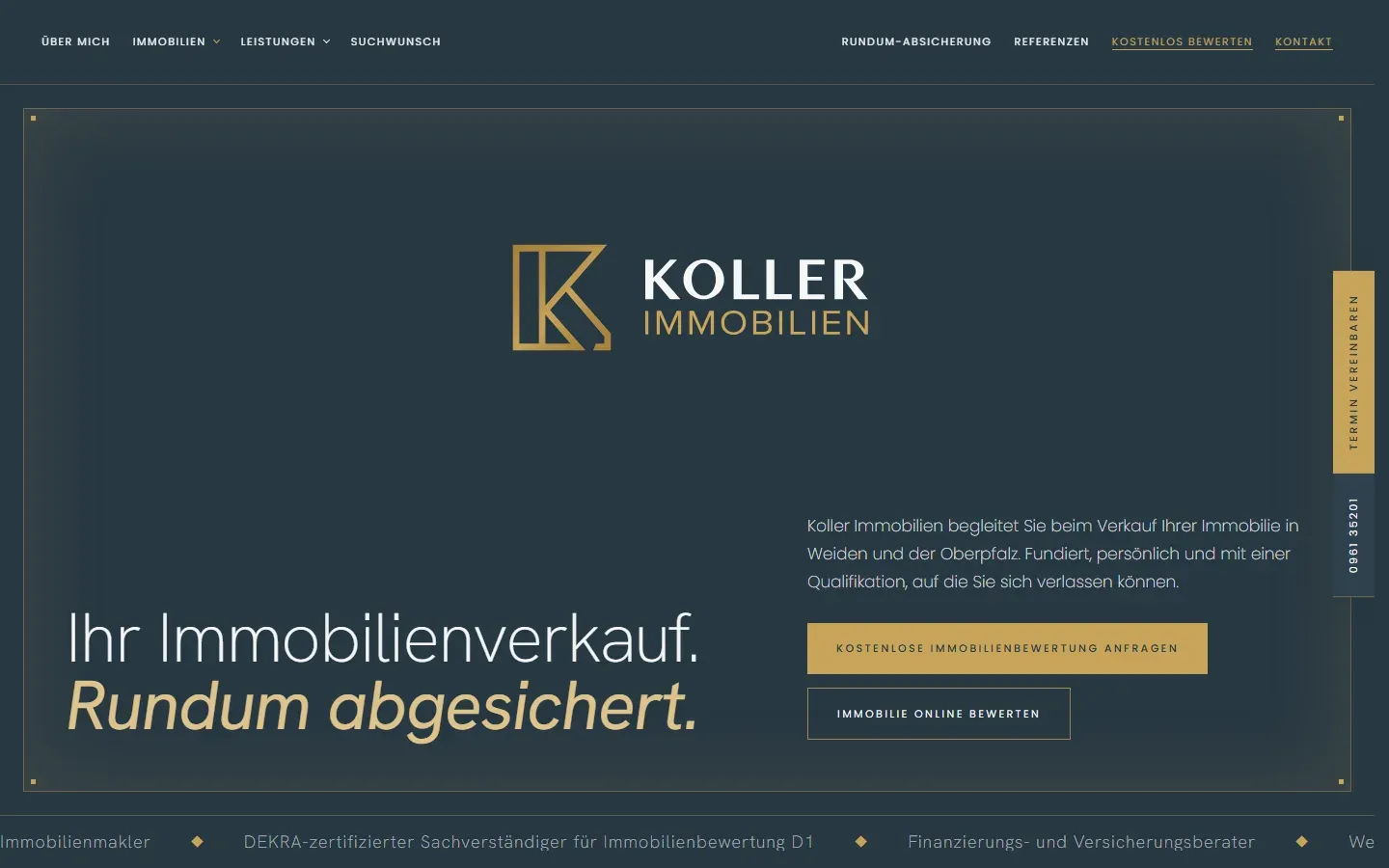 Home page of Koller Immobilien