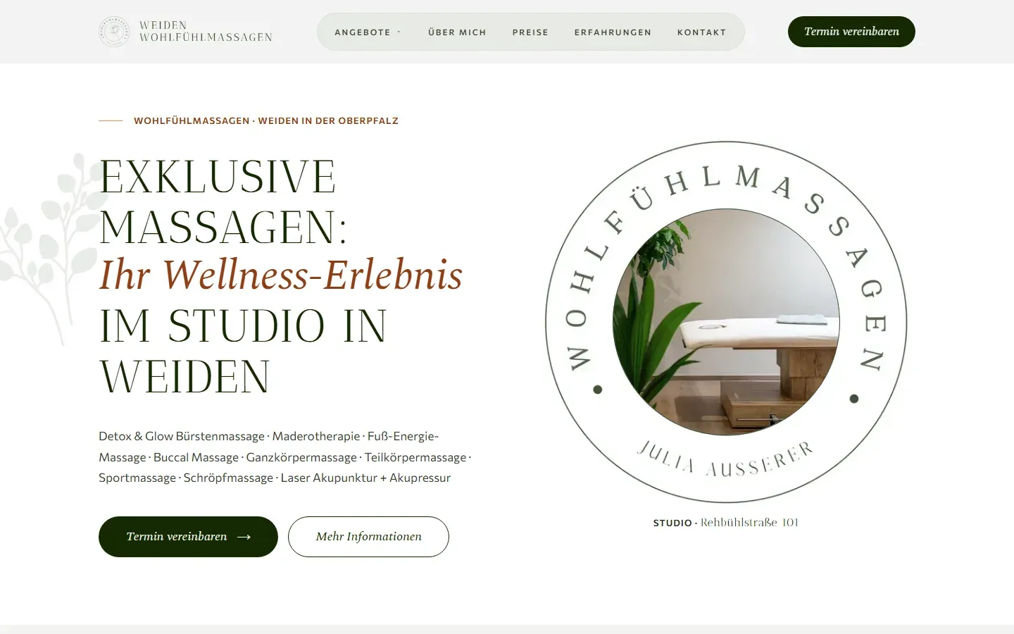 Home page of Weiden Wohlfühlmassagen